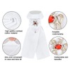 3PCS Combed Cotton White Adults Children Horse Riding Collar Flower