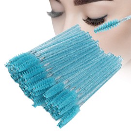 Juego de 50 pinceles para pestañas y cejas | Pinceles maquillaje desechables portátiles profesional nailon rímel, práctico fácil usar, imprescindible viajes
