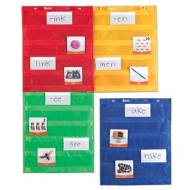 Learning Resources Magnetic Pocket Chart Squares - Set of 4, Classroom Pocket Charts, Classroom/Teacher Organizer, Classroom Supplies, Homeschool Supplies, Teaching Materials,Back to School Supplies