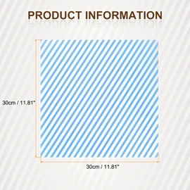 QUARKZMAN 200 Stück Quadratische Streifen Wachspapierblätter 11,81" x 11,81" Ölabsorbierendes Trockenlebensmittelverpackungspapier für Sandwich Brot Hamburger Verpackung Küche, Blau