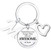 Sometimes You Forget You're Awesome Letter A-Z Keyring Encouragement Initial