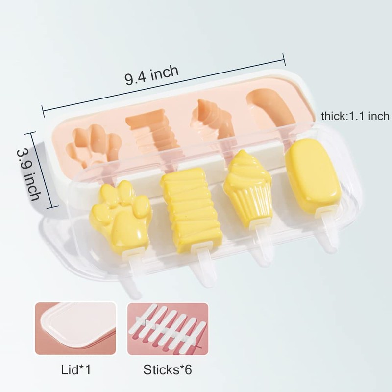 Popsicles Molds, Mini Popsicle Molds for Kids Baby Cute Shapes