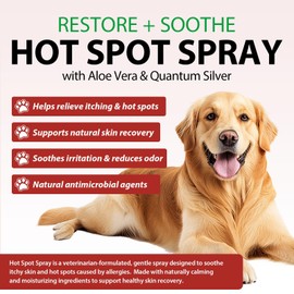 VOSIFSDIY Hot Spot Spray for Dogs, Itch Relief for Dogs, Relieve Irritated Skin, Long Lasting Moisturizing, Emotional Soothing,Pure Plant-Based Ingredients-100ml(2PCS)