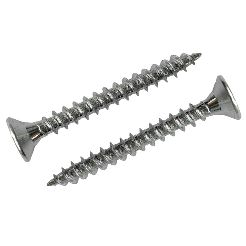 M4 Wood Screws Zinc Plated Silver Long 1 inch (0.16"