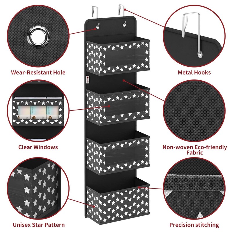 Vinsani Over The Door Hanging Organiser Space Saving Storage Solution