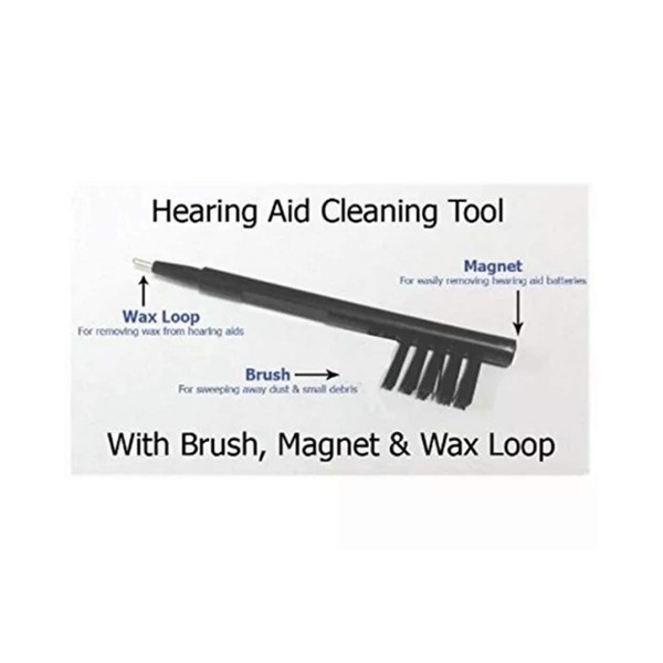 (6 in Pack) Hearing Aid Cleaning Brush with Magnet and