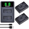 Batmax 2Pcs LP-E12 Battery + USB LCD Dual Charger with