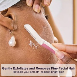 THURLADY Face Razors for Women Dermaplaning, Dermaplane Razor for Women Face, Eyebrow & Facial Razors, Peach Fuzz Remover, Gentle Exfoliating Microblades, for Sensitive Skin (Pack of 12, Pearl Blush)