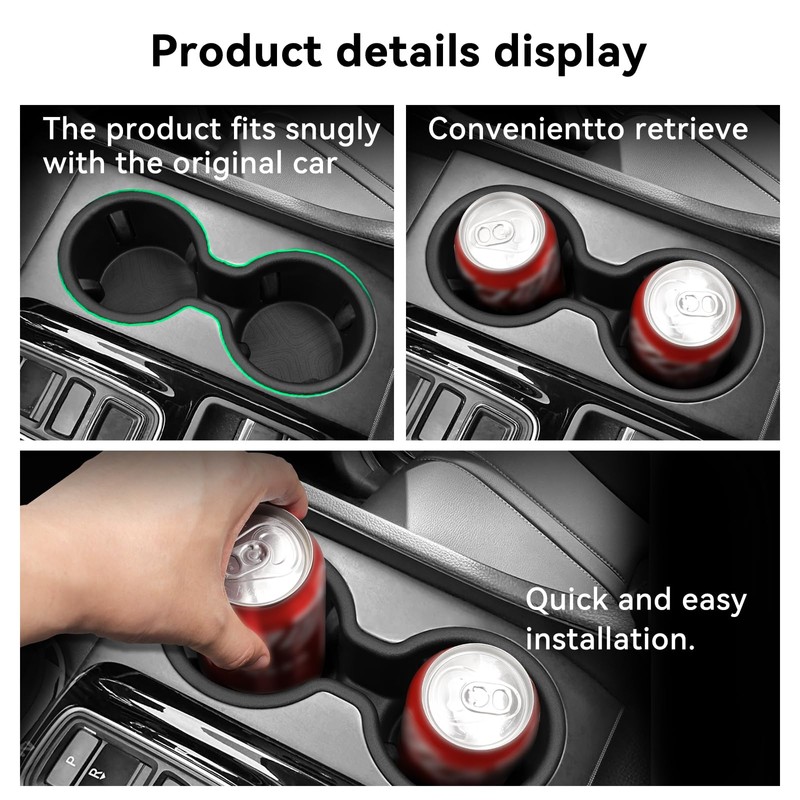smabee Center Console Cup Holder Insert for Honda Pilot 2023-2026/