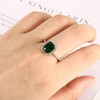 Bonlavie Women's 3.6ct Emerald Cut 8x6mm Green Emerald Solid 925