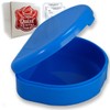 QUIST (TM) Solid Orthodontic Retainer Case (Blue)