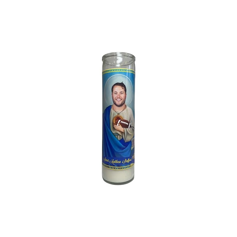 Matthew Stafford Prayer Saint Devotional Candle
