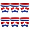 18 Pieces Sweatbands (Headband/Wristband Set), Sports Sweatband Headband Wrist Sweat