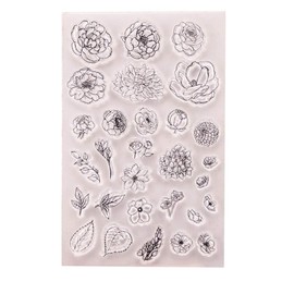 arriettycraft DIY Flower Leaves Clear Rubber Stamp for Scrapbooking Photo Album Decorative Card Making