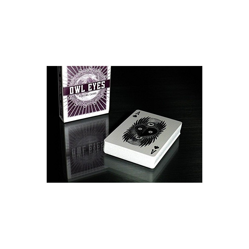 Owl Eyes Playing Cards Deck - Deep Scarlet