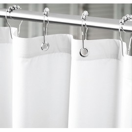Felisa Waterproof Fabric Shower Curtain Liner with 6 Weighted Magnets,72 x 72 inch Hotel Quality & Soft Cloth Shower Curtain,Washable White Shower Curtain Liner for Bathroom