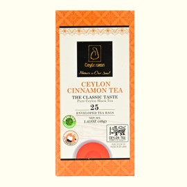 Ceylonzon Cinnamon Tea Classic Taste 25 Individually Foil-Wrapped Tea Bags, Caffeine-Free Herbal Spice Tea, Perfect for Relaxation & a Sweet, Spicy Cinnamon Flavor 40g