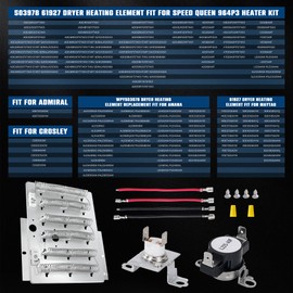 Dryer Heating Element fit for Speed Queen Amana Maytag Dryer Parts 964P3 503978 wpy503978 61927 ADE3LRGS171TW01 ADE3SRGS173TW01 ADE4BRGS171TW01 ADE6HRYS177TW01 ADE30RGS171TW01 ADE3SRGS175TW01 LUXRILIX