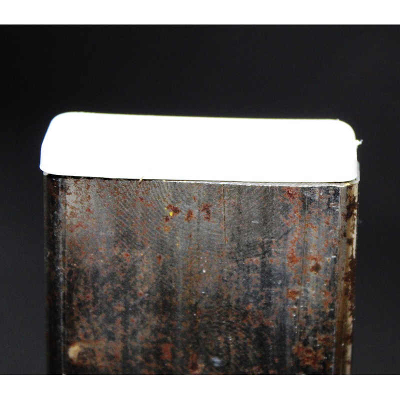 Plastic 1/2 x 1-1/2 inch White Rectangle Tubing Cap, Finishing