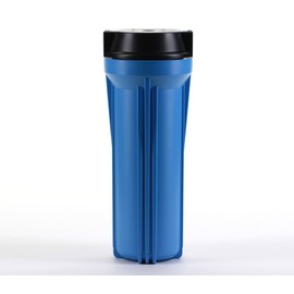 Hydronix HF2-10BLBK12 10" Blue Housing with Black Flat Cap, 1/2" Ports