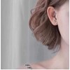 925 Sterling Silver Olive Leaf Ear Climber Simple Minimal Ear