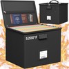 2 Pack Fireproof Document Box File Organizer - Portable Waterproof