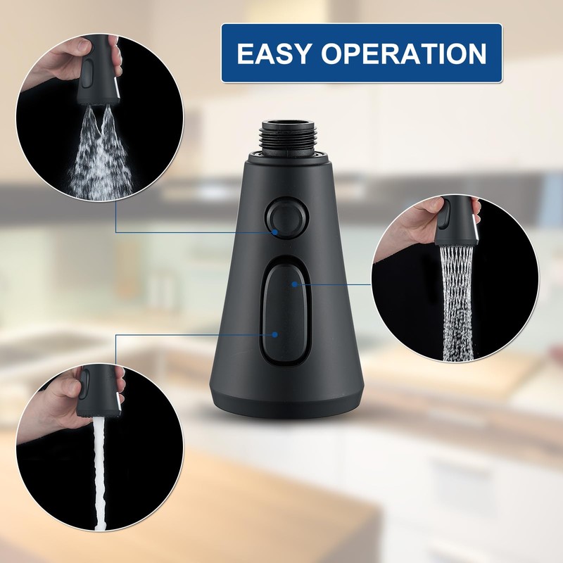 QAOYEDE Pull Down Kitchen Faucet Head Replacement Parts,Sprayer Nozzle with