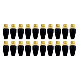 Saddgo 20 Pcs Black Rubber Air Tool Tip Air Nozzle Replacement Blow Guns Rubber Tip Air Compressor Blower Nozzle Air Tool Parts, 3.2x0.8cm