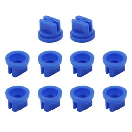 MroMax Flat Fan Spray Tip, 110 Degree Plastic Nozzle 0.3mm Orifice size for Agricultural Equipment Spray Cleaning, Cooling, Dedusting 10Pcs(Blue)