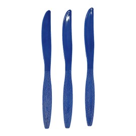 Fun Express - Navy Plastic Knives (50 Pc) for Party - Party Supplies - Solid Tableware - Cutlery - Party - 50 Pieces