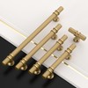 Amerdeco 10 Pack Knurled Champagne Bronze Cabinet Pulls 5 Inch