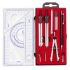 Metal Geometry Kit Set, 13PCS Math Compass and Protractors Geometry
