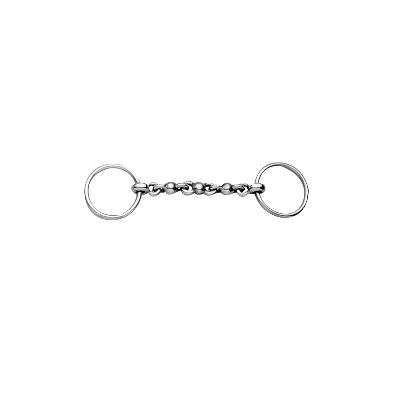 Korsteel Stainless Steel Waterford Loose Ring Bradoon Snaffle Bit, 6"