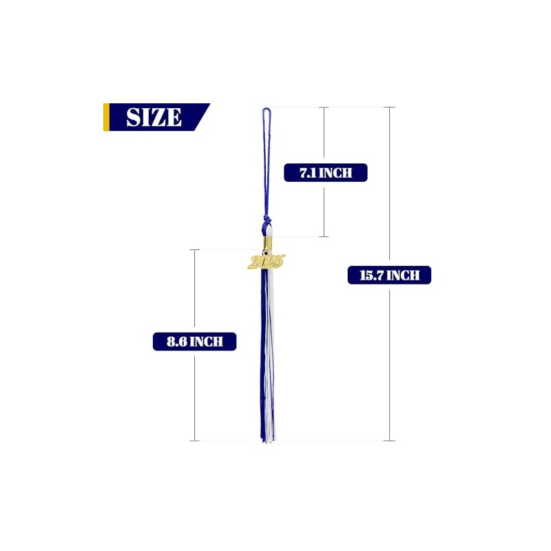 2025 Tassel Graduation Academic Graduation Tassel Royal Blue and White