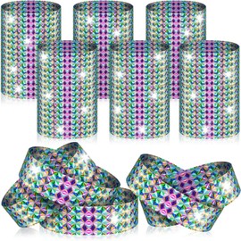 500 Pcs Neon Wrist Bands, Colourful Plastic Wristbands for Events, Holographic Party Paper Wristbands for Water Parks Concerts Festivals Conferences Security Admission