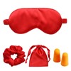 LCBD Silk Satin Sleeping Eye Mask, Red Sleep Eye Night