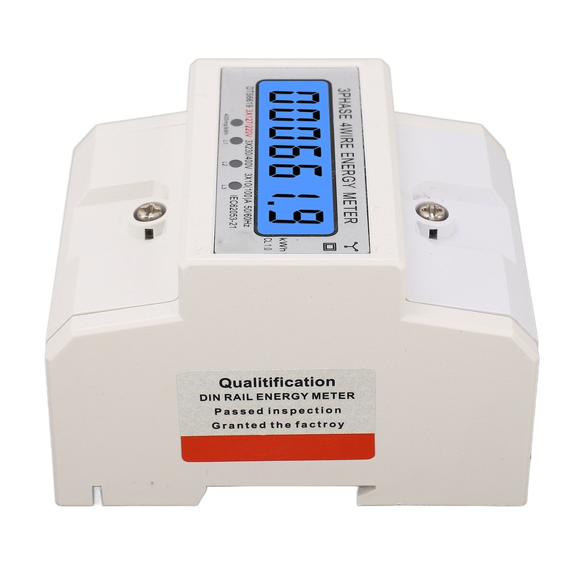 Digital Energy Meter 3 Phase 4 Wire KWh Electricity Wattmeter