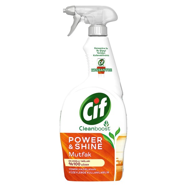 Cif Power Shine Cleanboost Sprey Temizleyici Mutfak İçin Temizleyici ve
