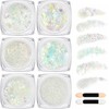 6 Colores Brillo Lentejuelas Sirena(6 Colores)