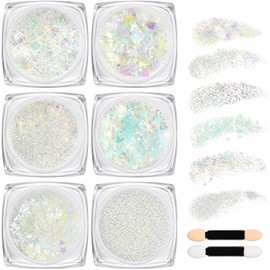 6 Colores Brillo Lentejuelas Sirena(6 Colores)