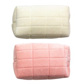 Pack of 2 Women's Cosmetic Bag, Cotton Cosmetic Bag, Girls Storage Bag, Multifunctional Travel Toiletry Bag, Suitable for Daily Commuting and Travel