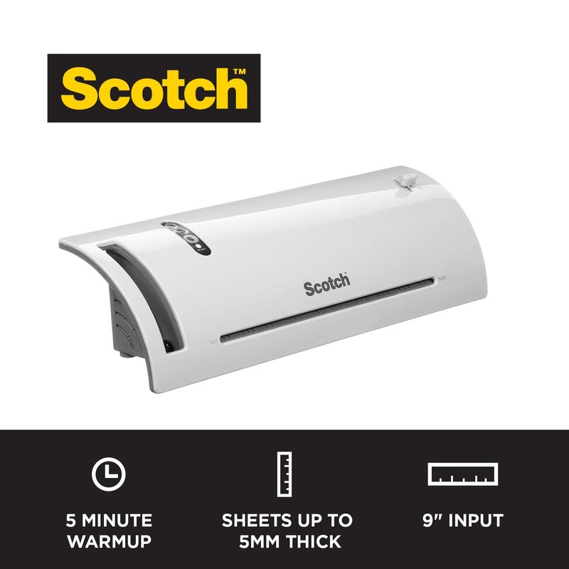 Scotch Thermal Laminator Machine, 5 Minute Warm-up, 9" Input, for
