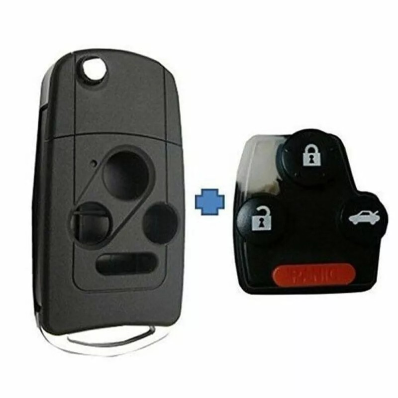 KEYECU Upgraded Uncut Flip Remote Key Shell Case 4B for