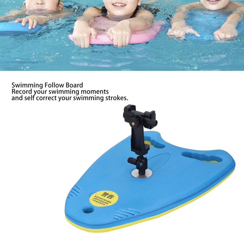 Swim Kickboard with Phone Holder Foldable EVA Foam Swimming Float