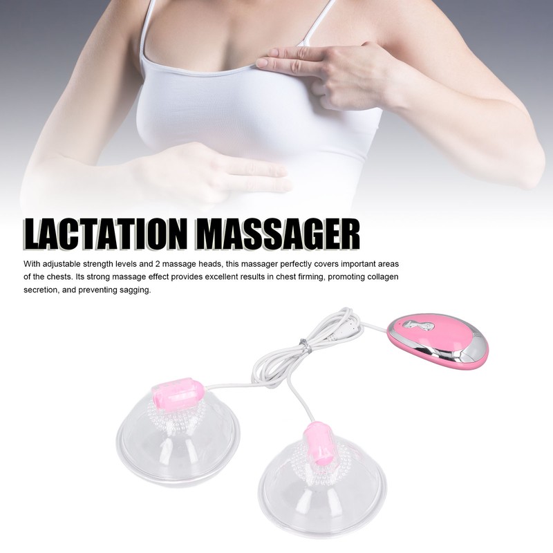 Postpartum Lactation Massager with 2 Heads Vibration Relieve Ducts Clog