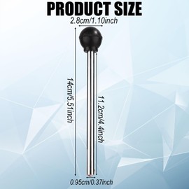 Weight Stack Pin, 3/8in Diameter 4.4in Locking Space Round Durable Heavy Duty Weight Selector Machine Plate Pin Extender Gym Pin Exercise Machine Accessories for Commercial Gym Family(Black, Silver)