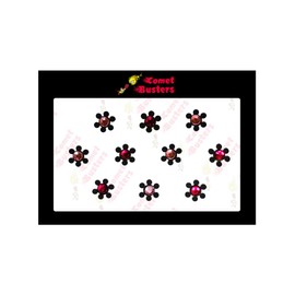 Comet Busters Collection Black Bindi With Pink Stone