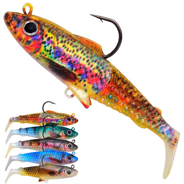 Fishing Soft Plastic Lures - Pre-Rigged Soft Fishing Lures -