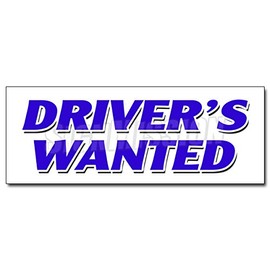 12" Drivers Wanted Decal Sticker cdl Taxi Limousine Bus Truck delivery