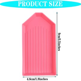 20PCS Pink Plastic Diamond Art Painting Trays,3.5inches x 1.9inches Bead Sorting Trays Organizer, Diamond Art Painting Tool Accessories for DIY Art Craft